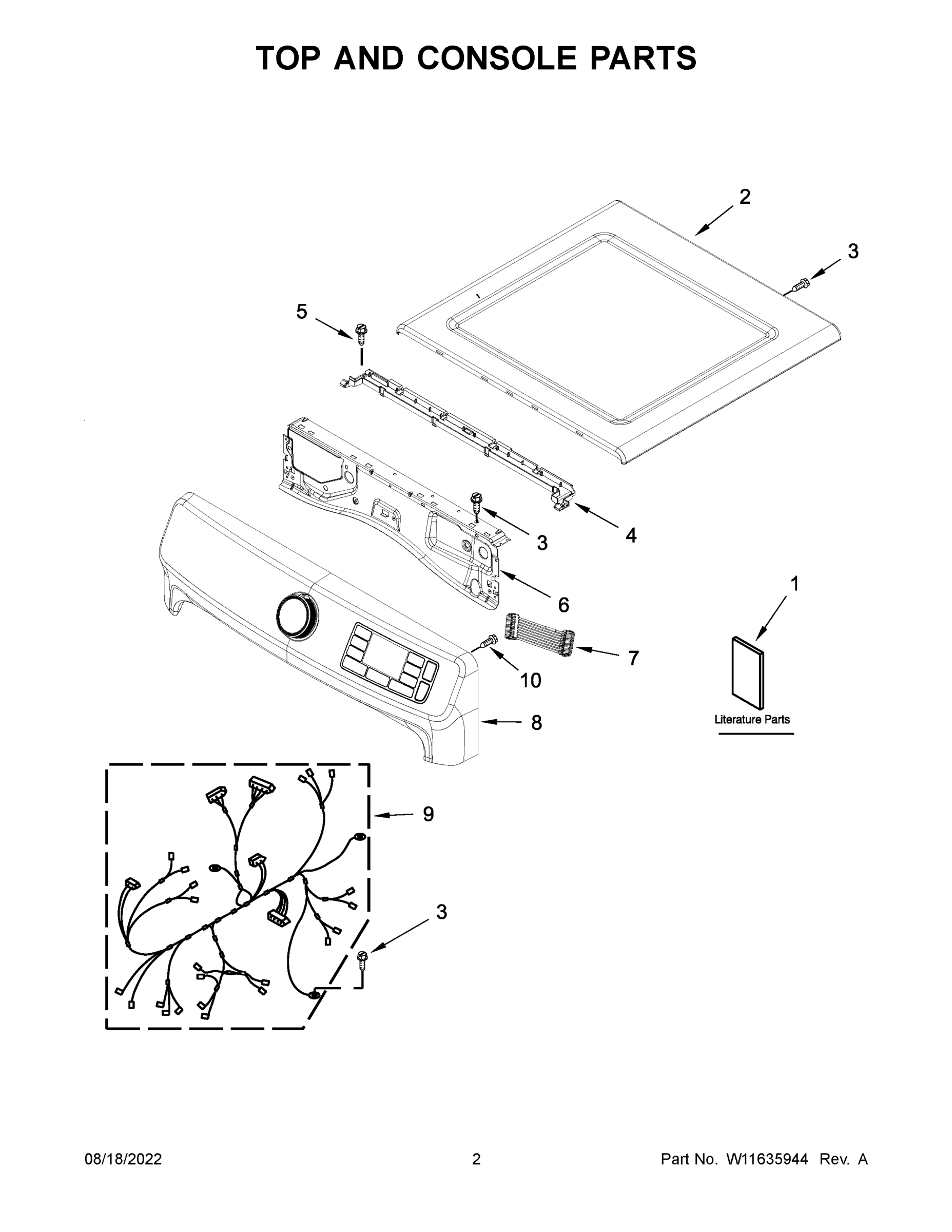 02 - TOP AND CONSOLE PARTS