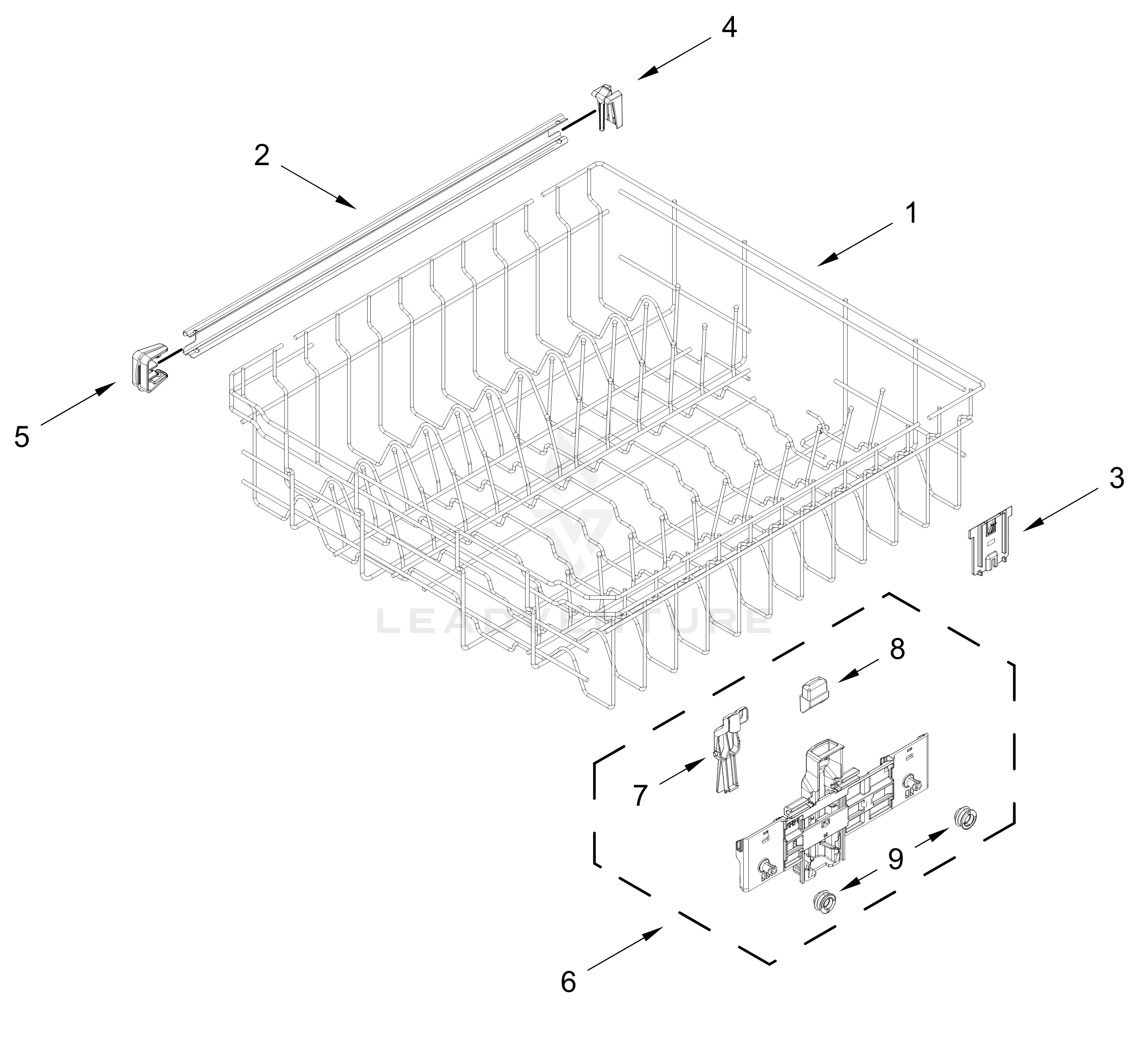 UPPER RACK AND TRACK PARTS