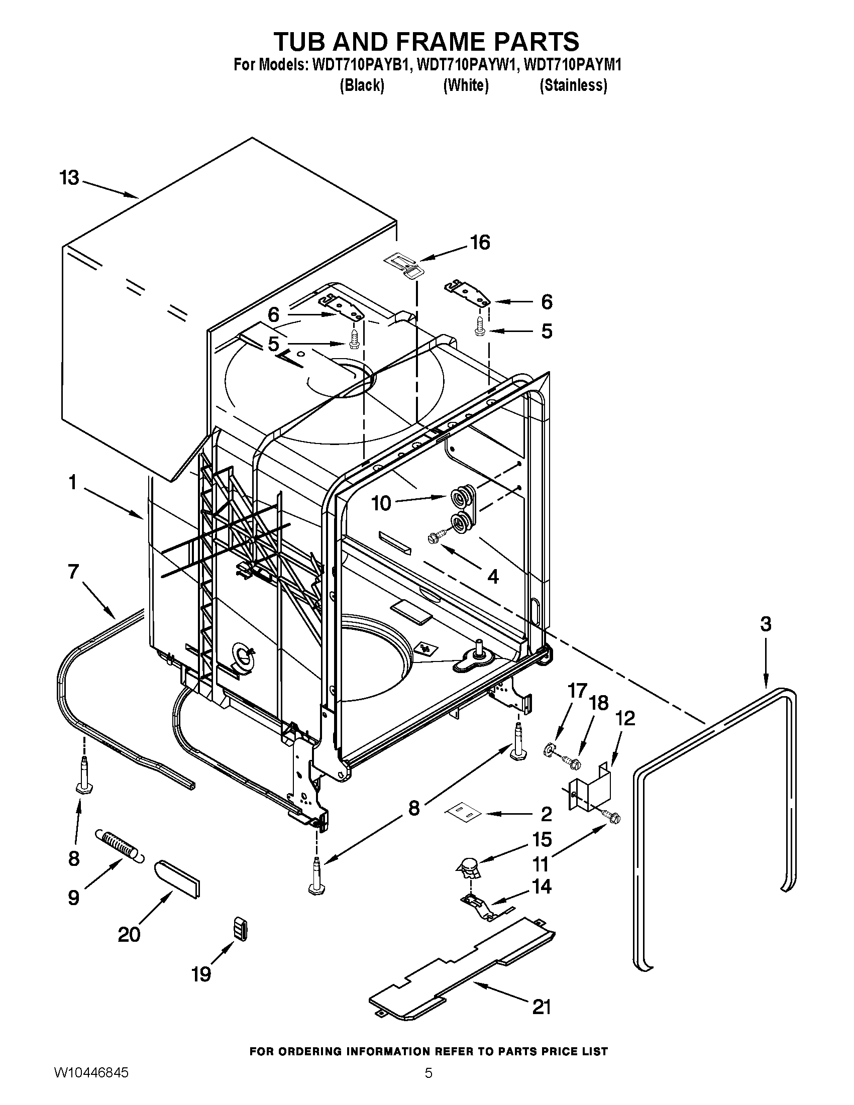 05 - TUB AND FRAME PARTS