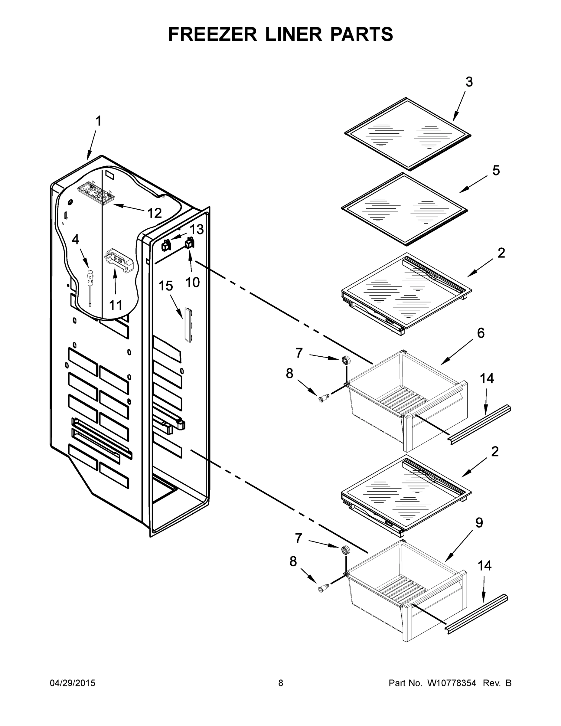 05 - FREEZER LINER PARTS