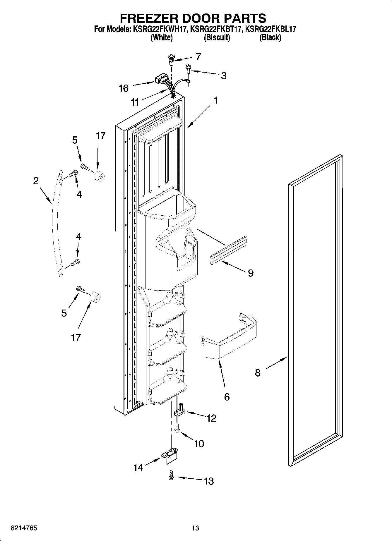08 - FREEZER DOOR PARTS