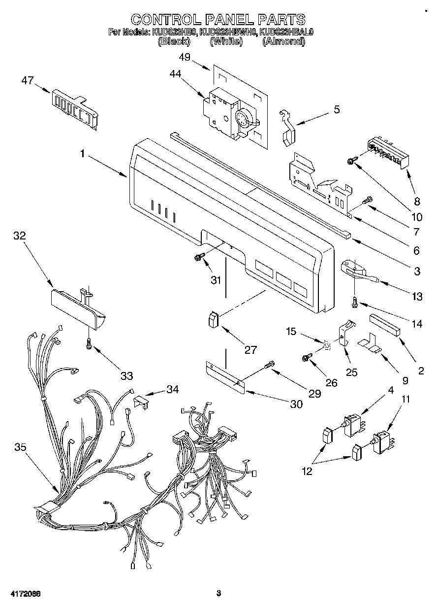 03 - CONTROL PANEL, LIT/OPTIONAL