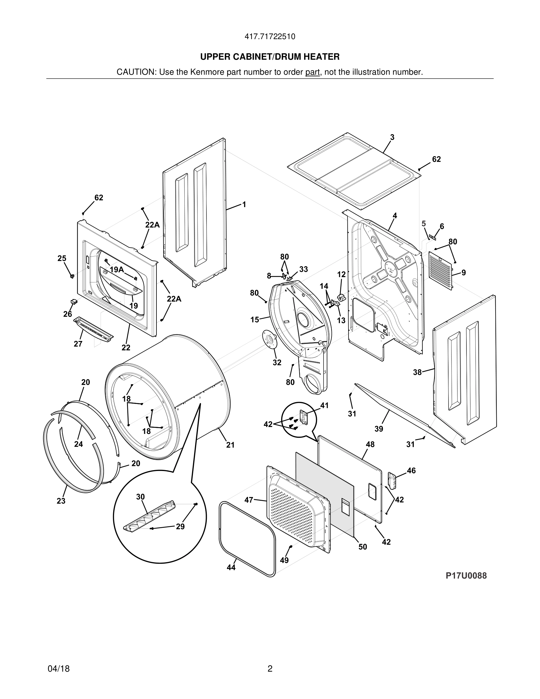 03 - UPPER CABINET/DRUM HEATER