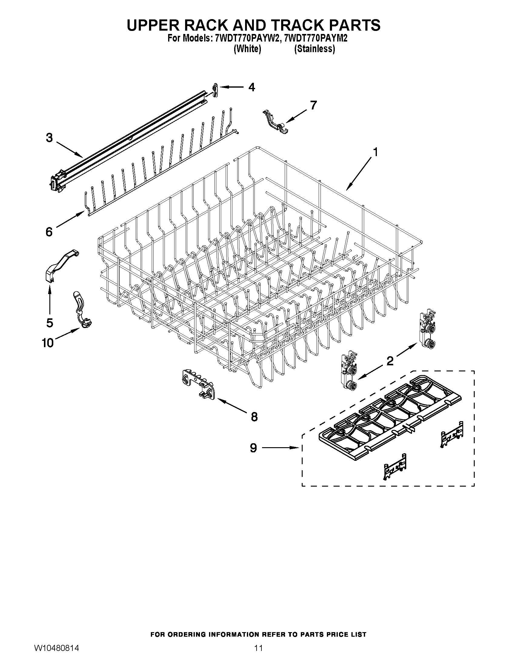 09 - UPPER RACK AND TRACK PARTS