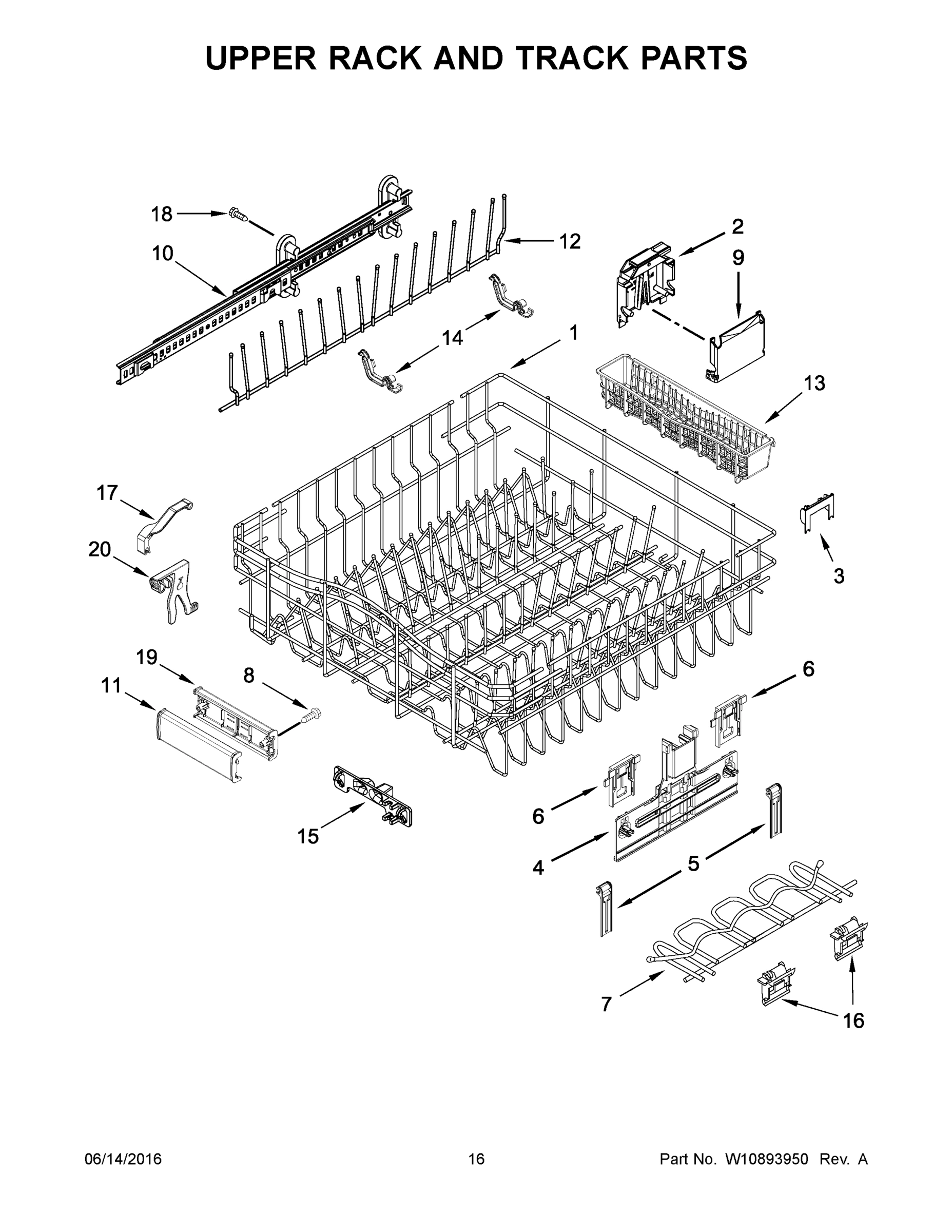 09 - UPPER RACK AND TRACK PARTS
