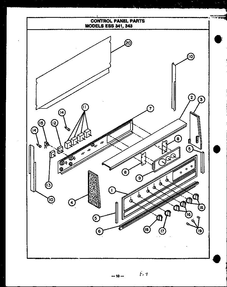01 - CONTROL PANEL PARTS