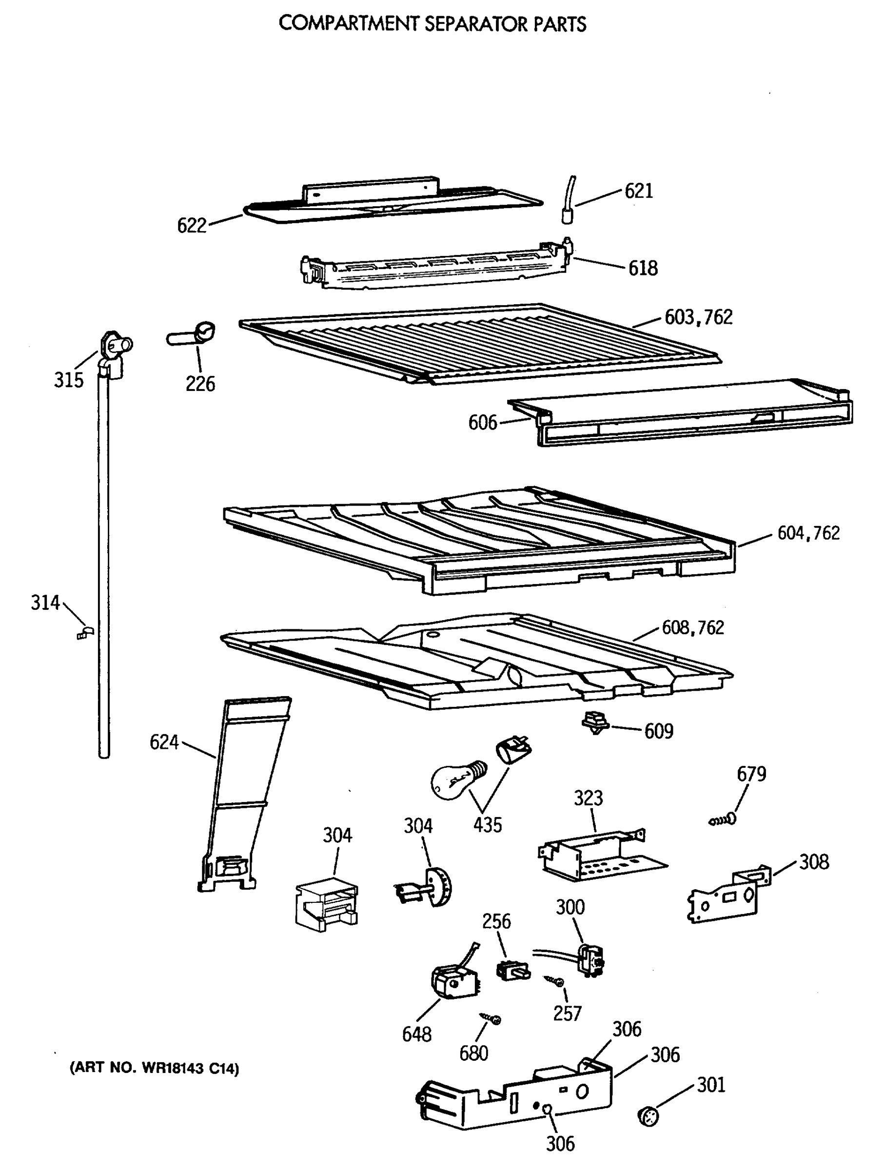 COMPARTMENT SEPARATOR PARTS
