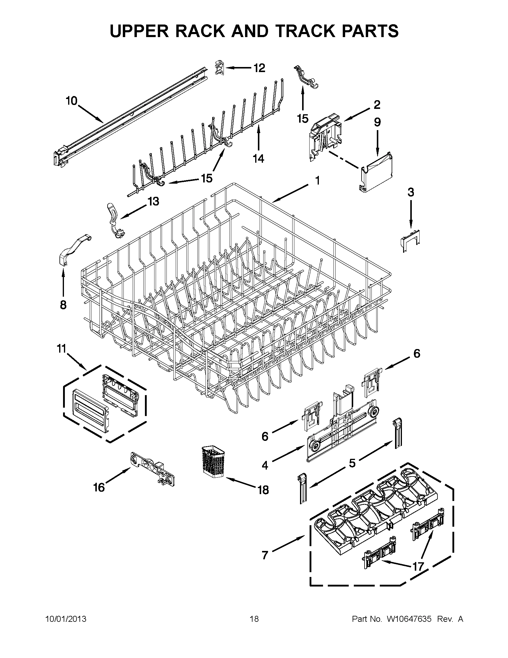 10 - UPPER RACK AND TRACK PARTS
