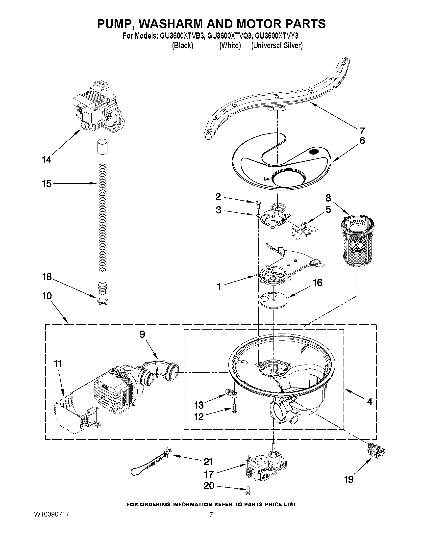 06 - PUMP, WASHARM AND MOTOR PARTS