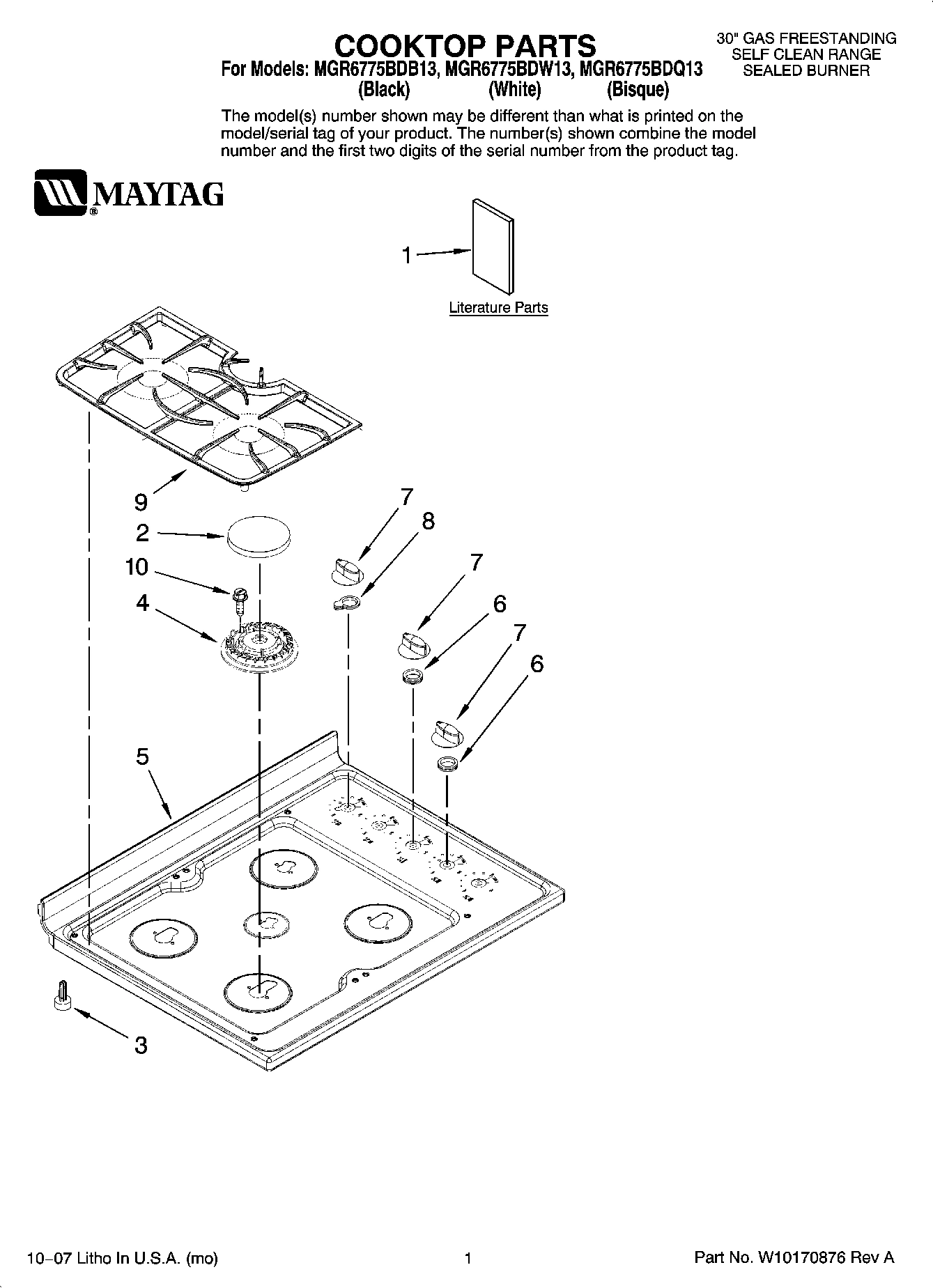 01 - COOKTOP PARTS