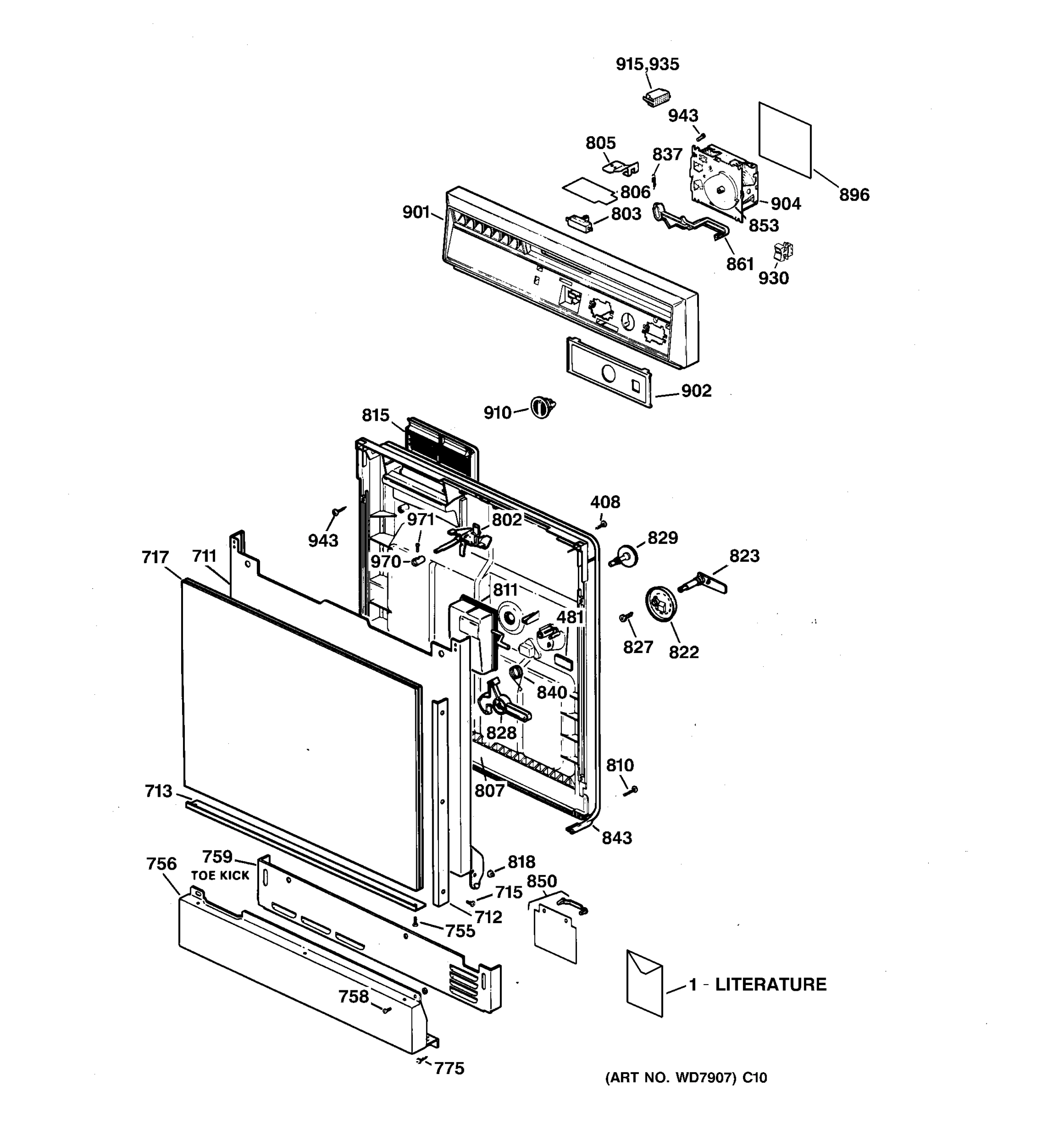 ESCUTCHEON & DOOR ASSEMBLY