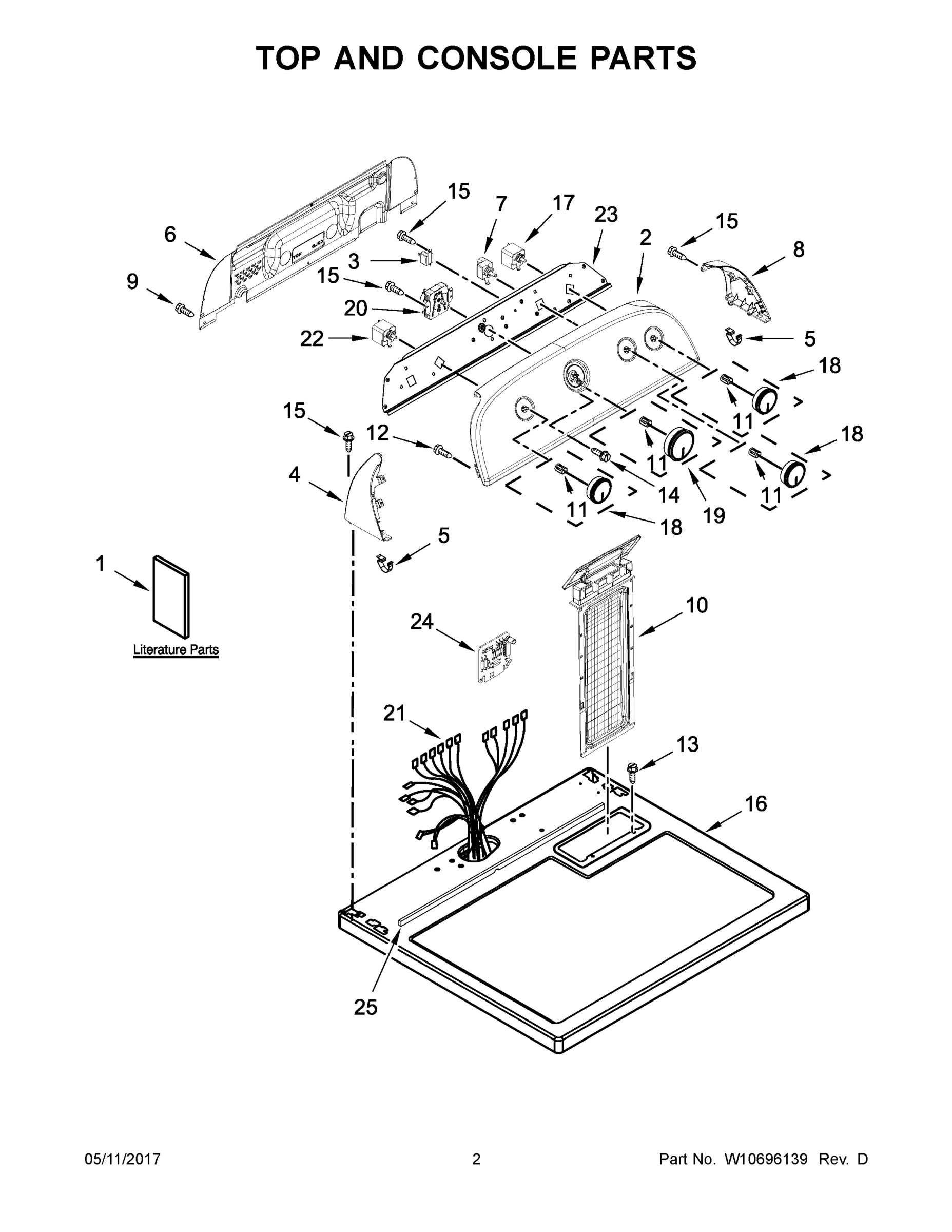 02 - TOP AND CONSOLE PARTS