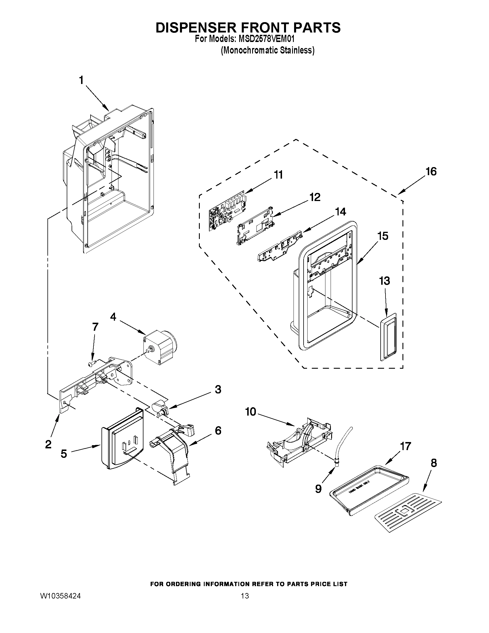 08 - DISPENSER FRONT PARTS
