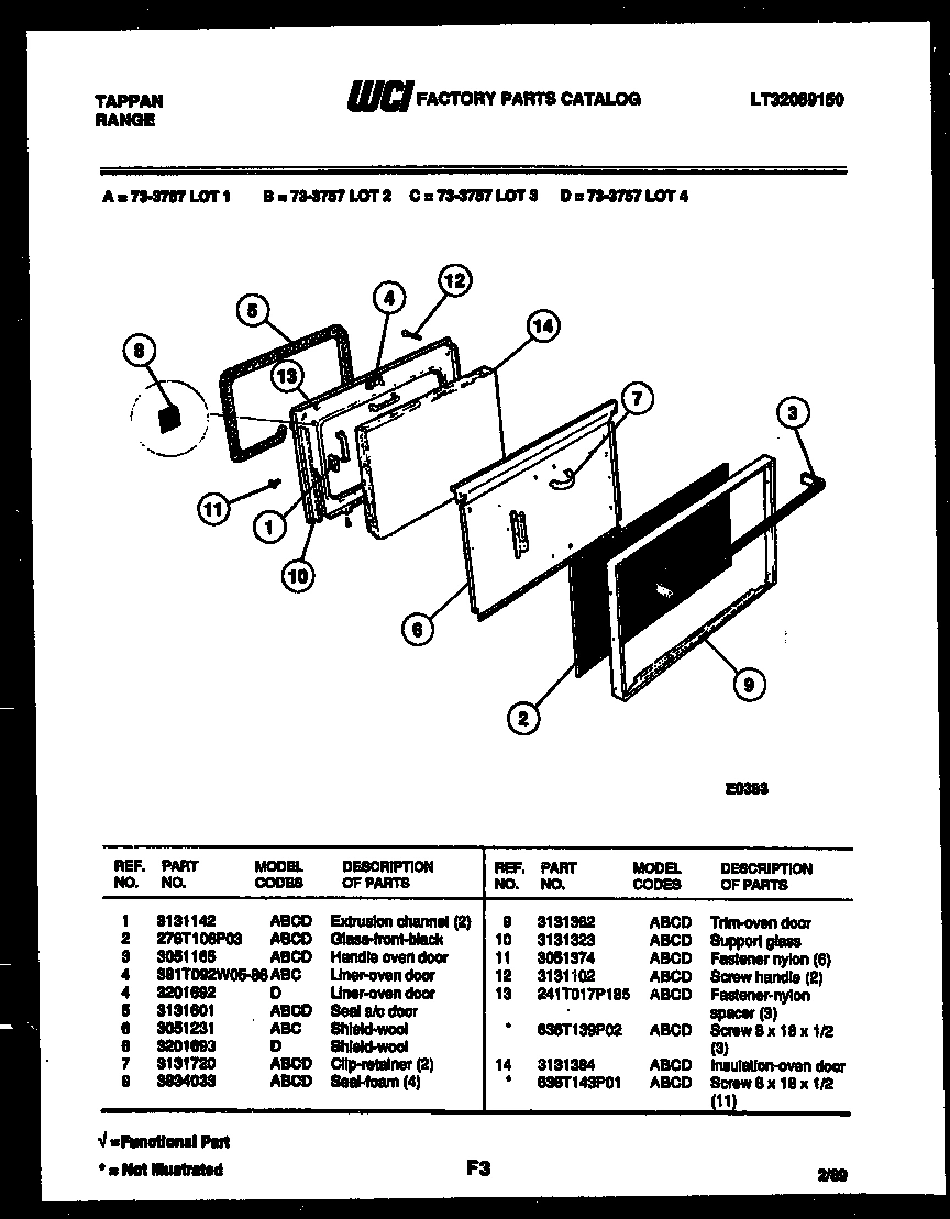 06 - LOWER OVEN DOOR PARTS