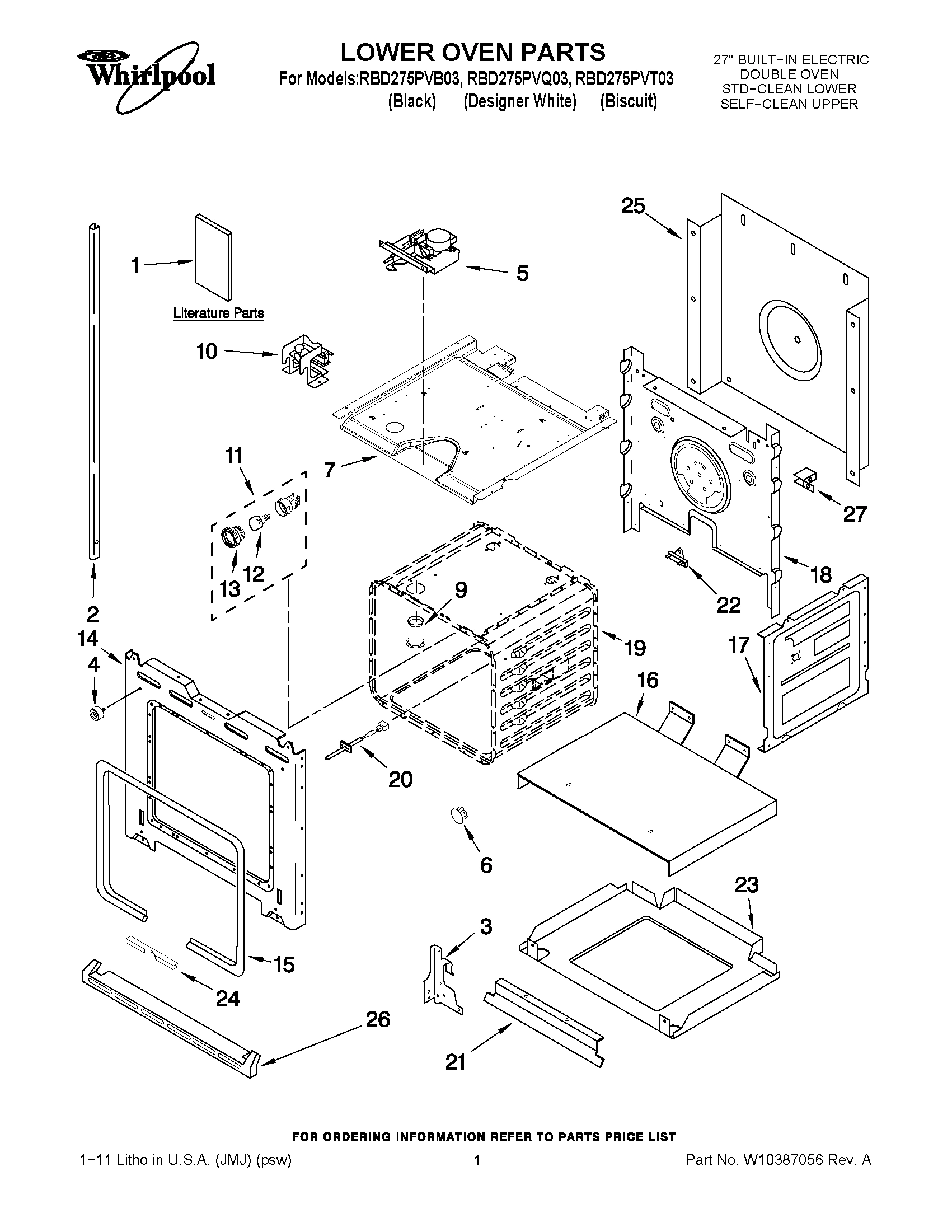01 - LOWER OVEN PARTS