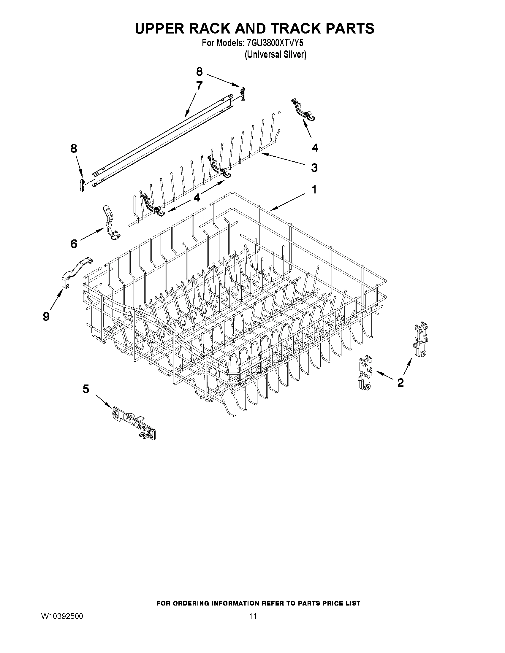 09 - UPPER RACK AND TRACK PARTS