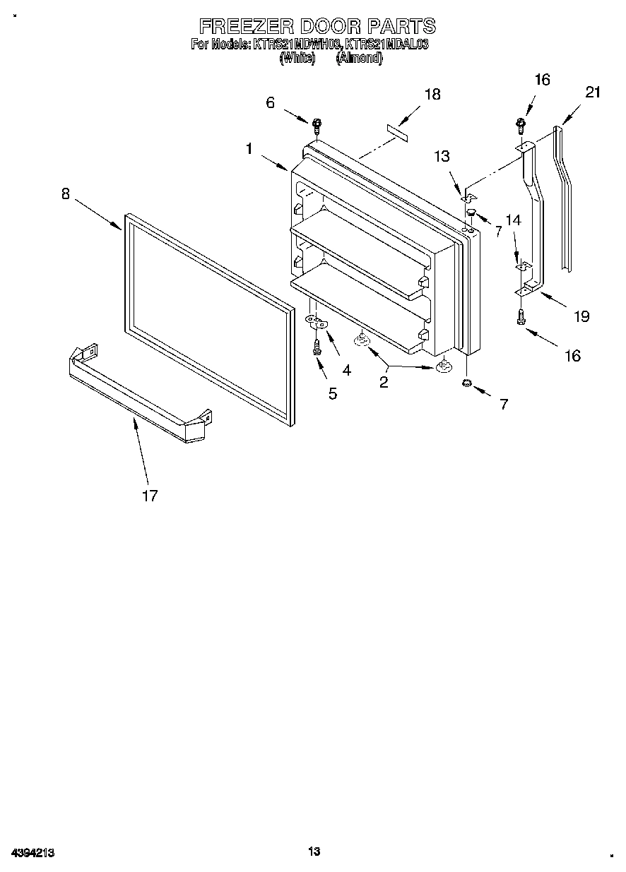 07 - FREEZER DOOR, LIT/OPTIONAL