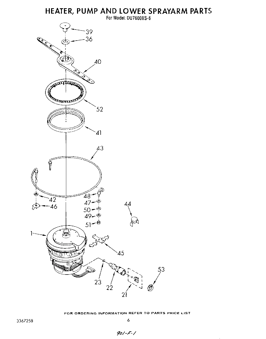 04 - HEATER, PUMP AND LOWER SPRAY ARM