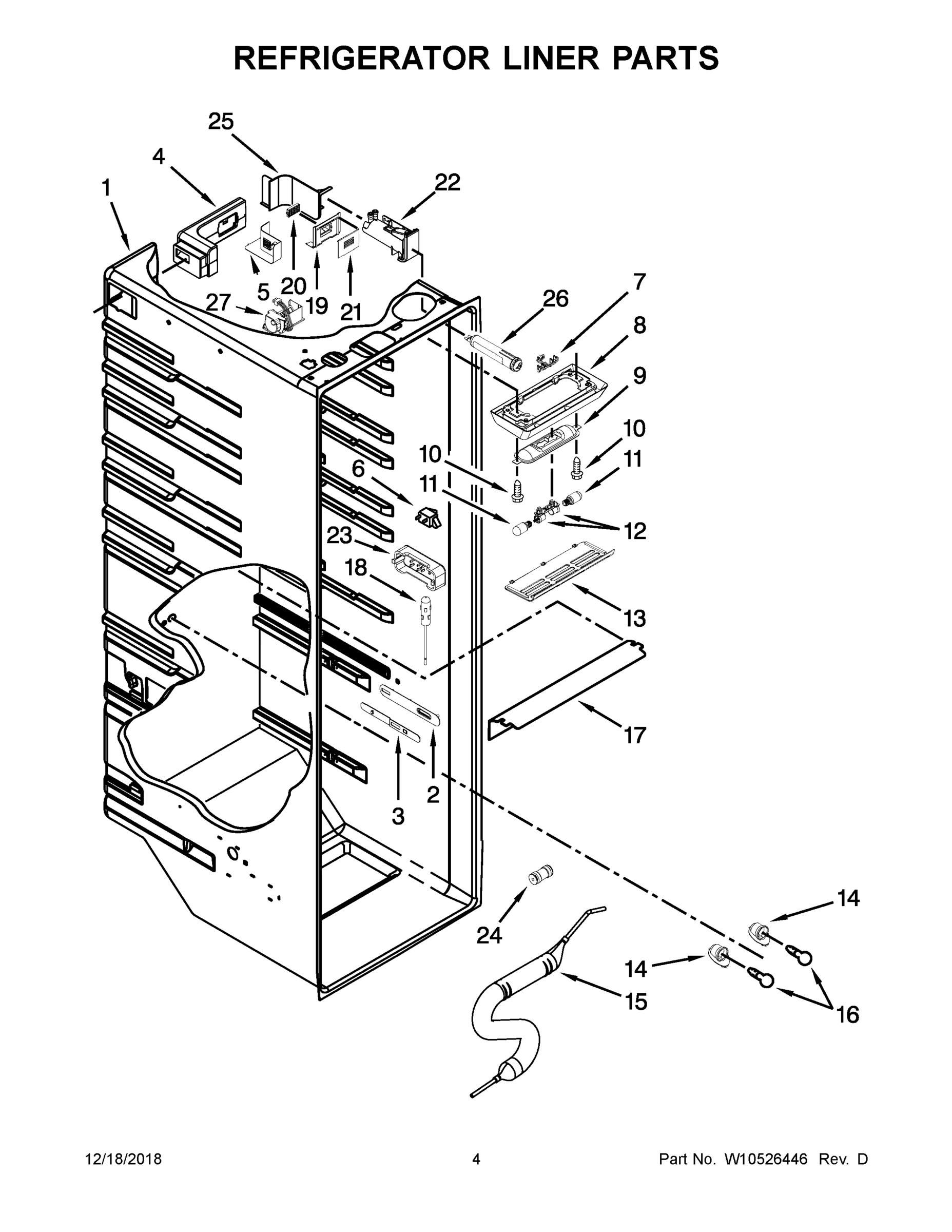 03 - REFRIGERATOR LINER PARTS