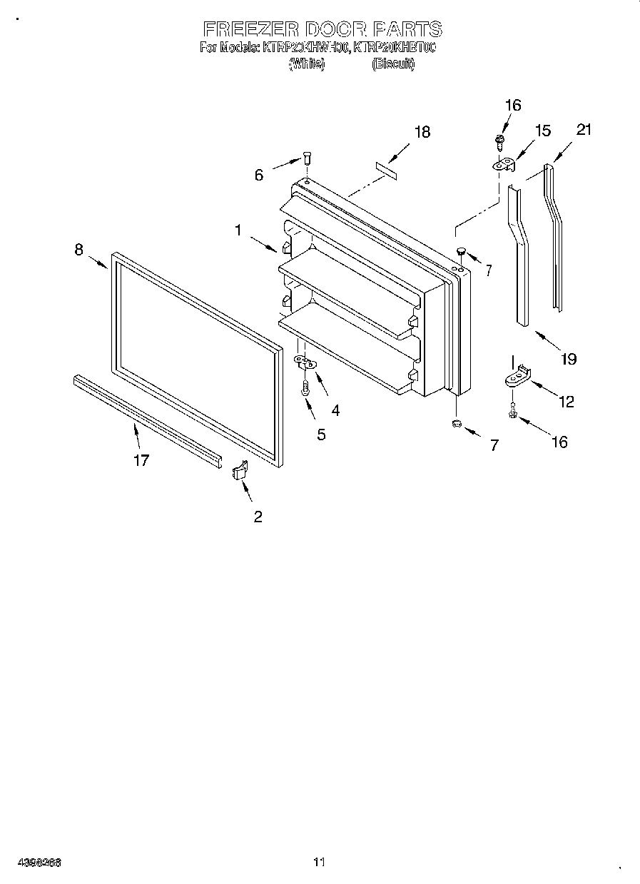 06 - FREEZER DOOR, OPTIONAL