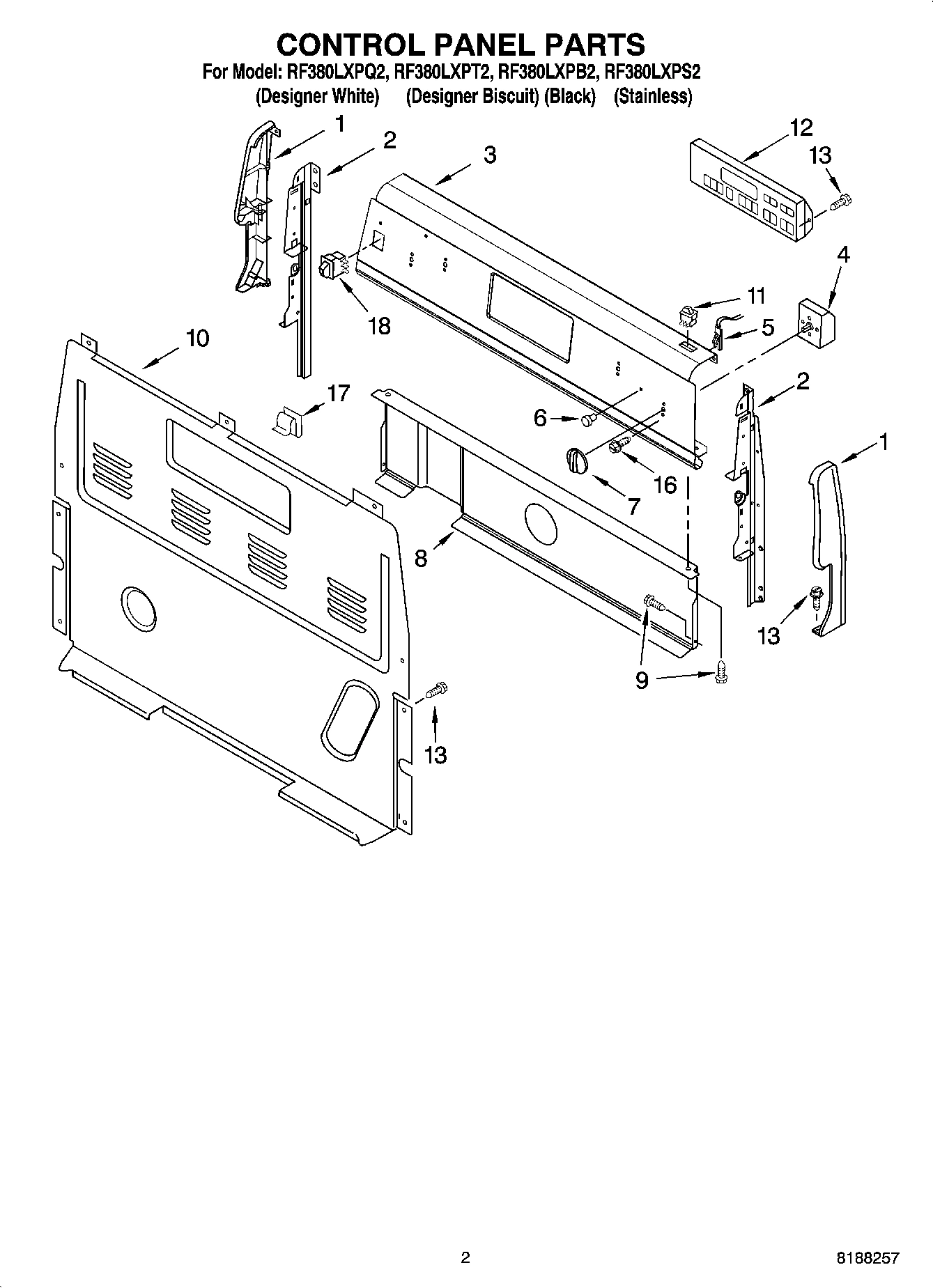 02 - CONTROL PANEL PARTS