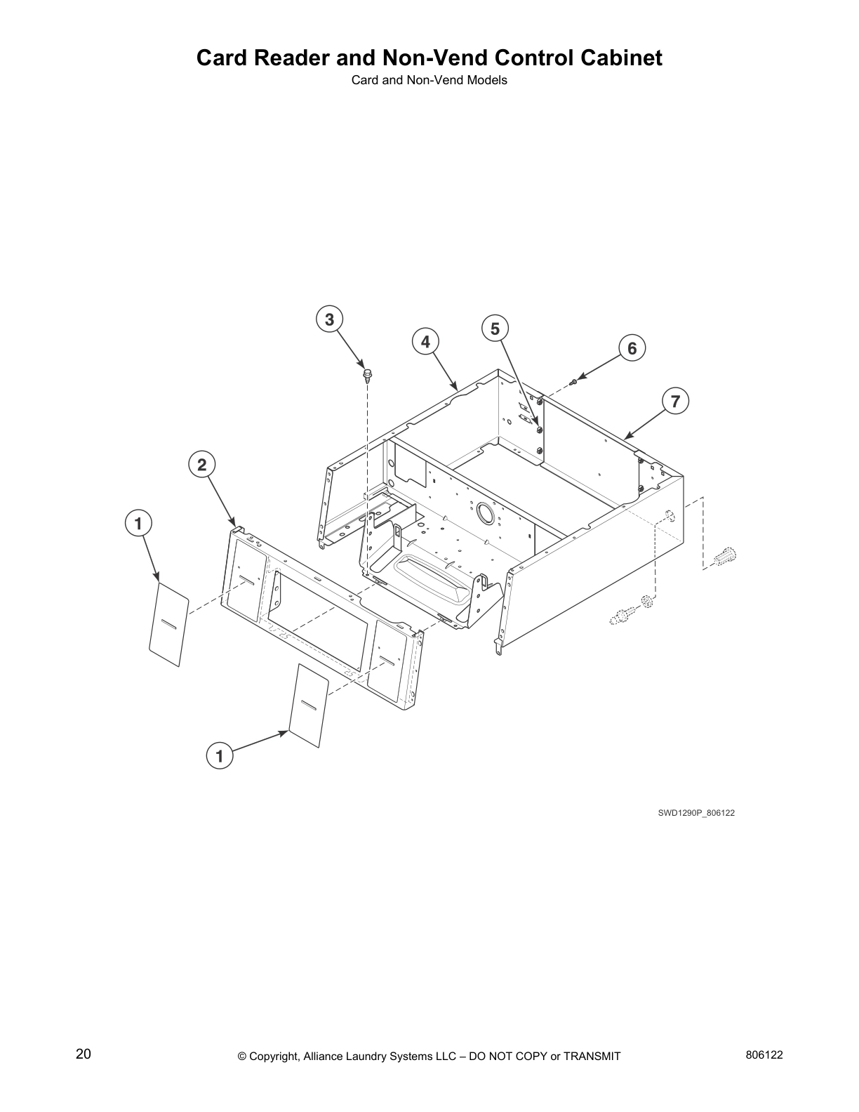 Card Reader and Non-Vend Control Cabinet