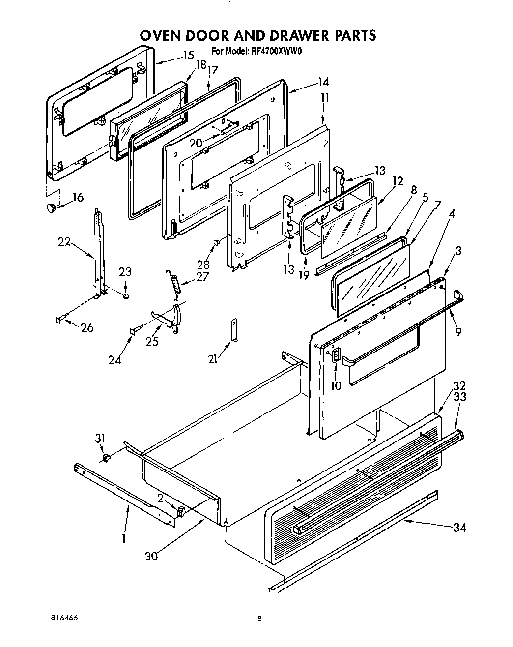 05 - OVEN DOOR AND DRAWER