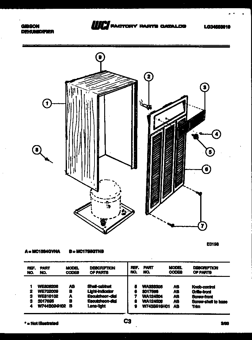 02 - CABINET AND CONTROL PARTS
