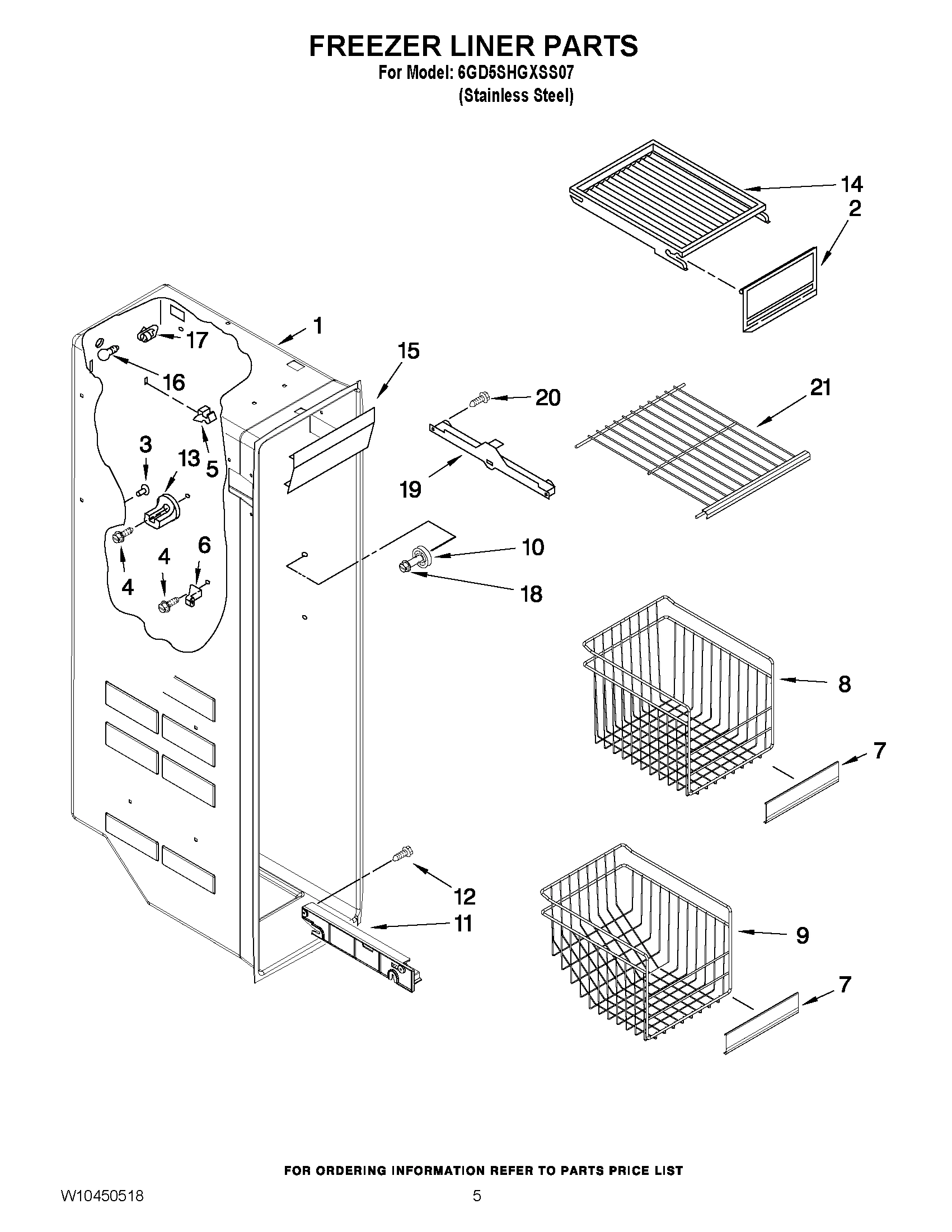 03 - FREEZER LINER PARTS