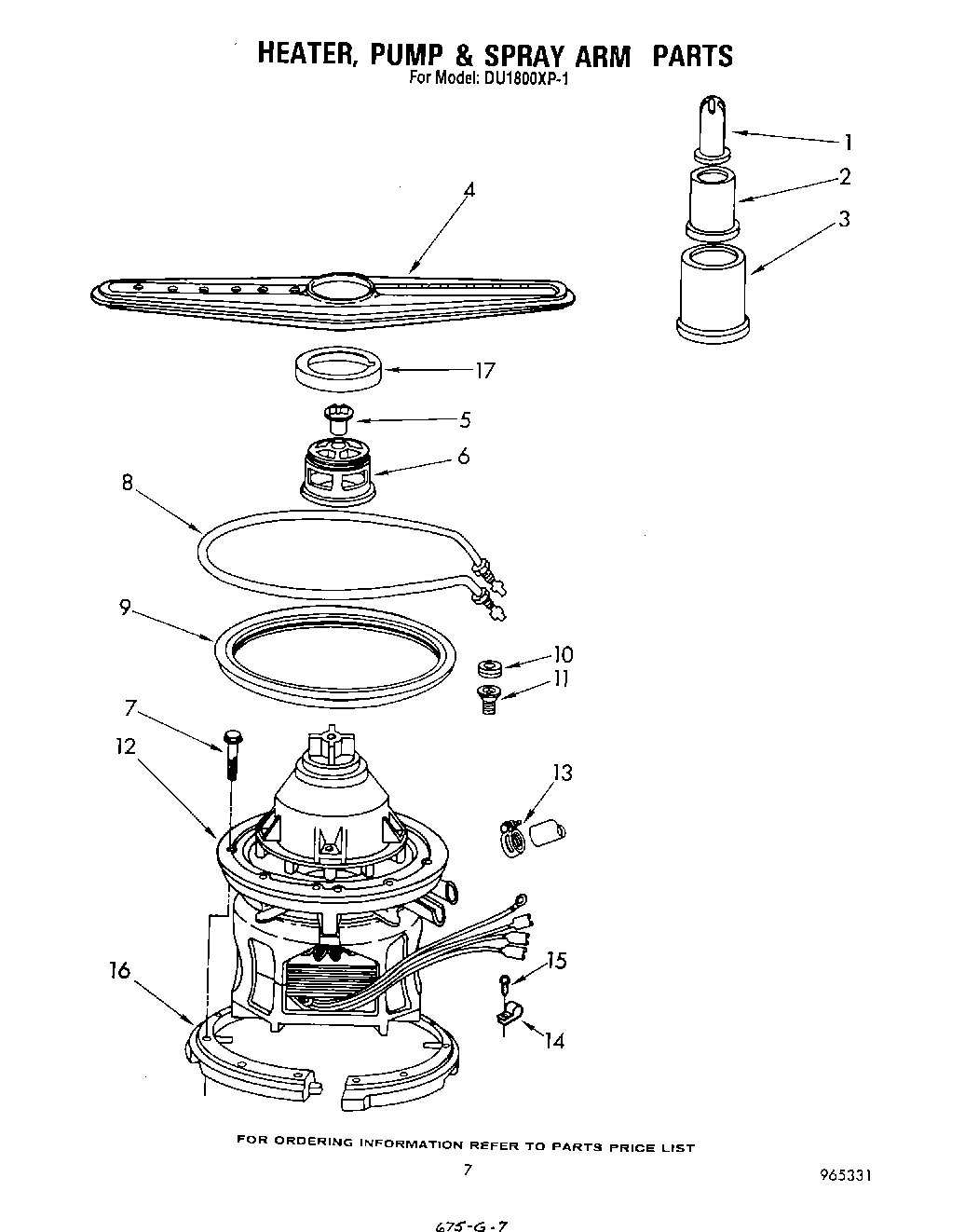 06 - HEATER, PUMP AND SPRAY ARM