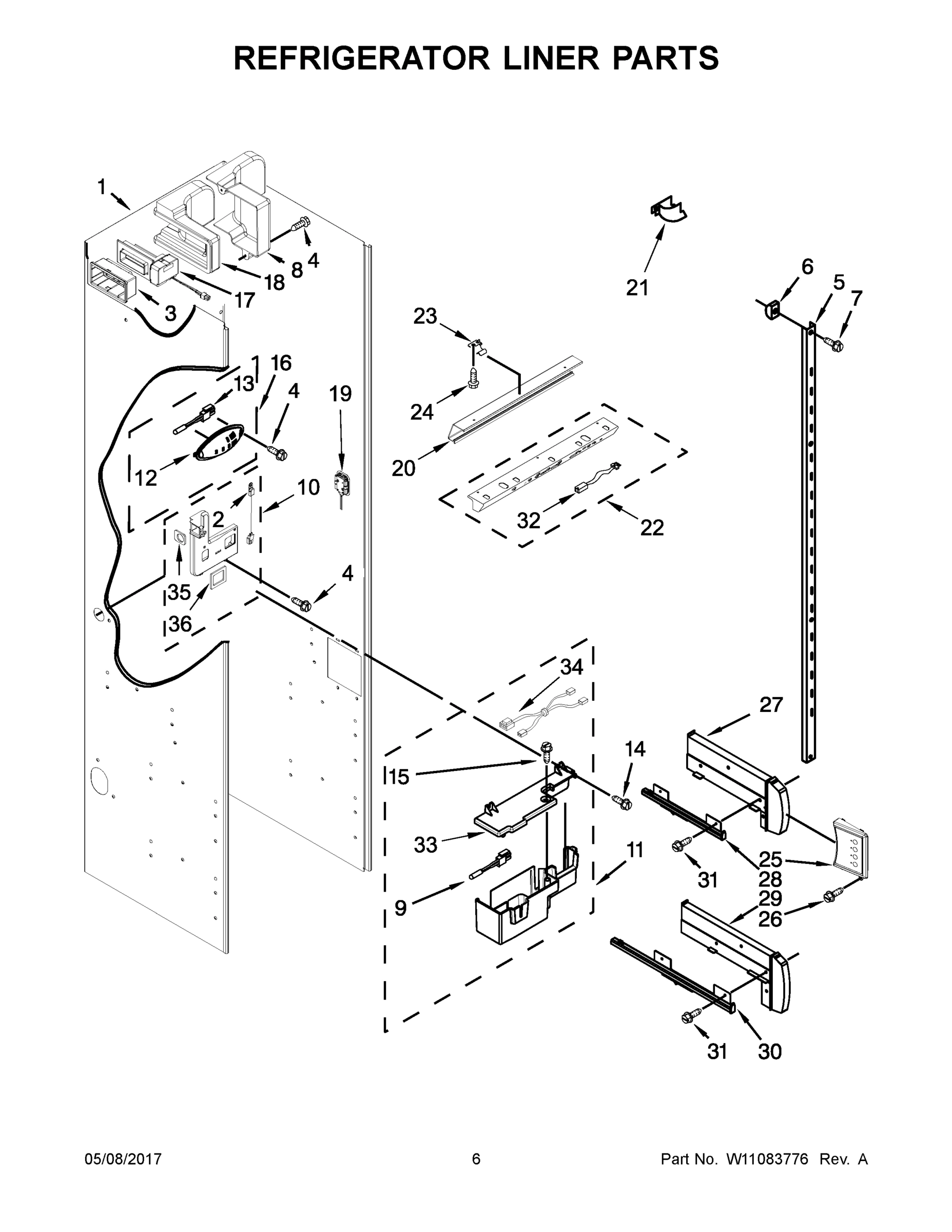 04 - REFRIGERATOR LINER PARTS
