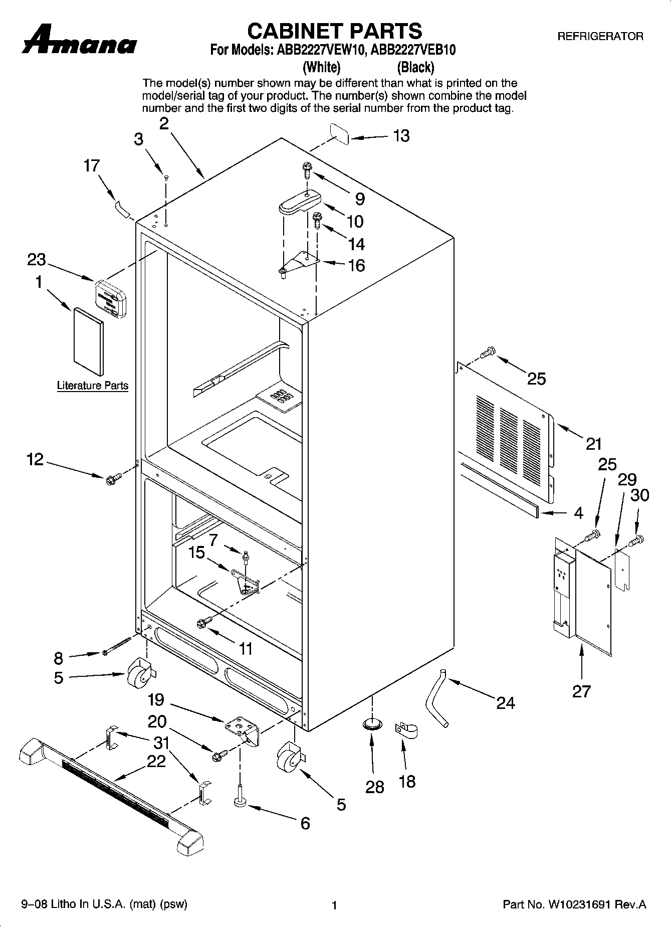 01 - CABINET PARTS
