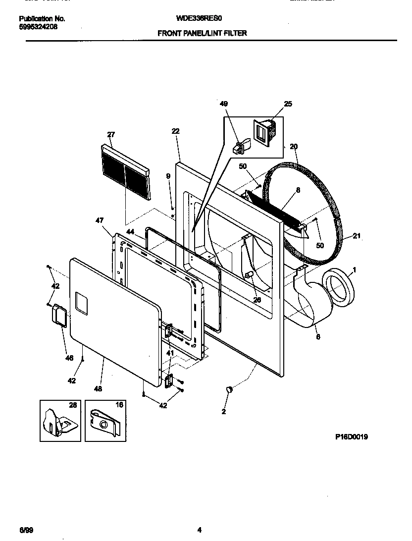 03 - P16D0019 FRONT PANEL,DOOR