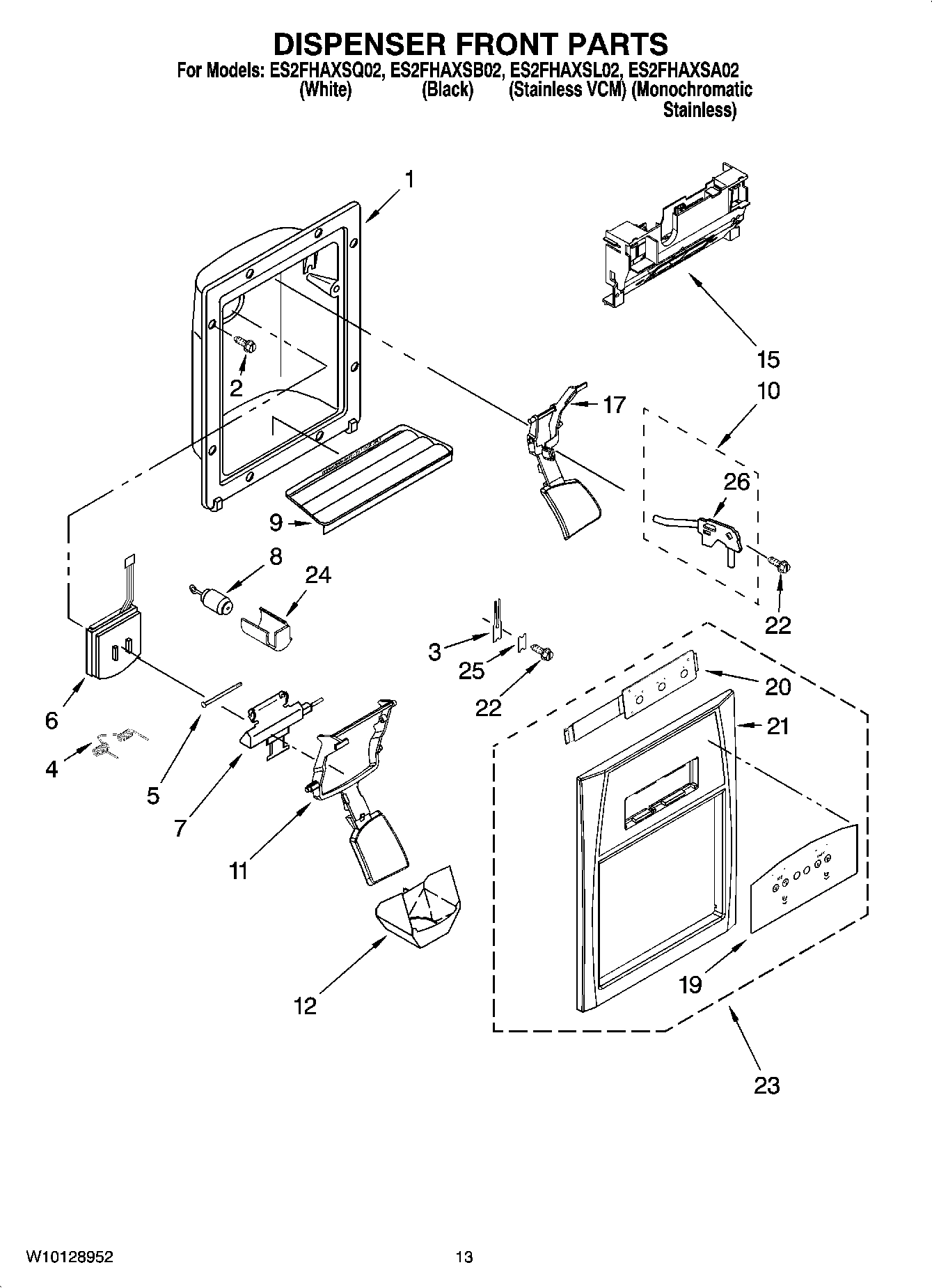 08 - DISPENSER FRONT PARTS