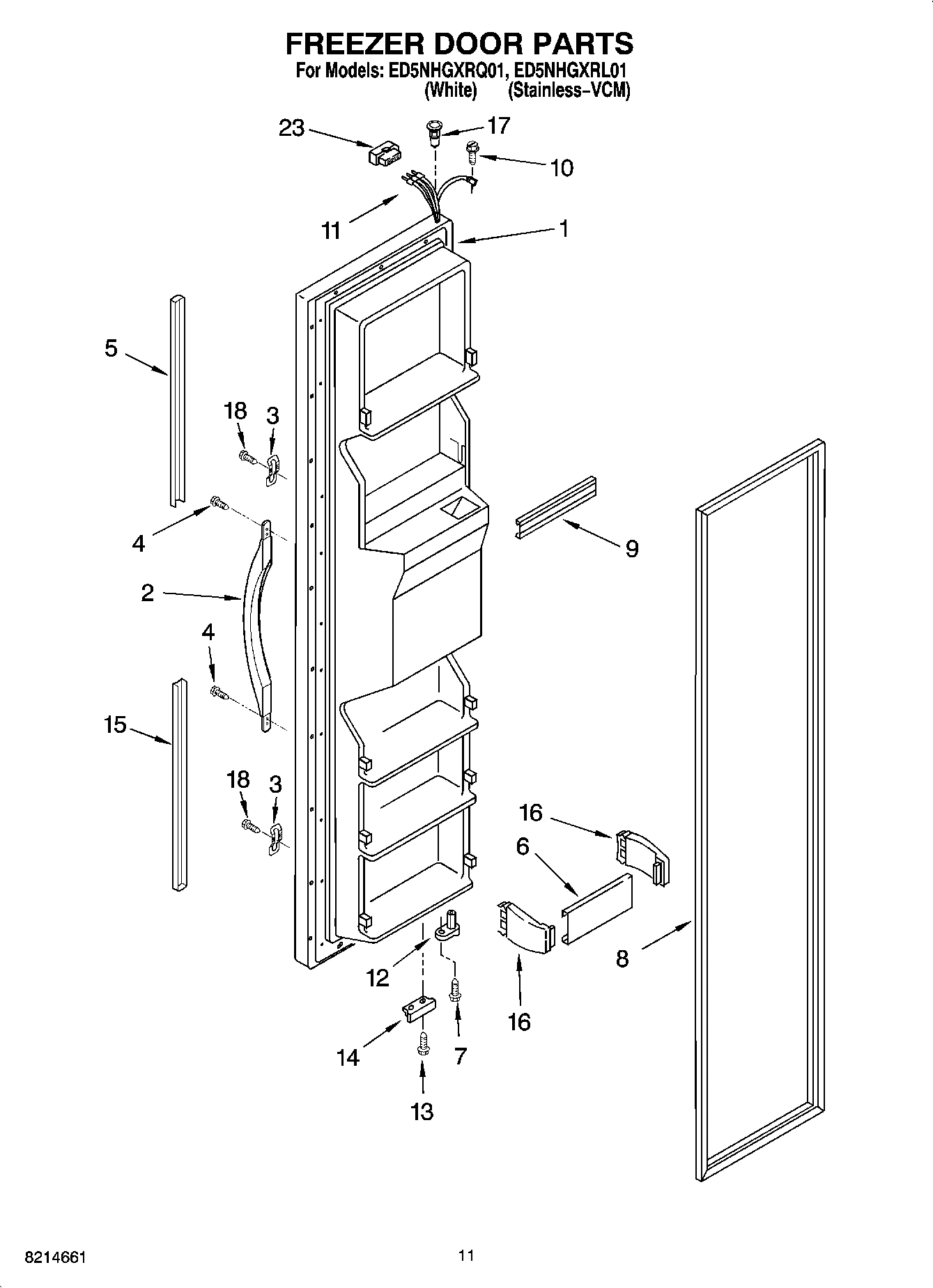 07 - FREEZER DOOR PARTS