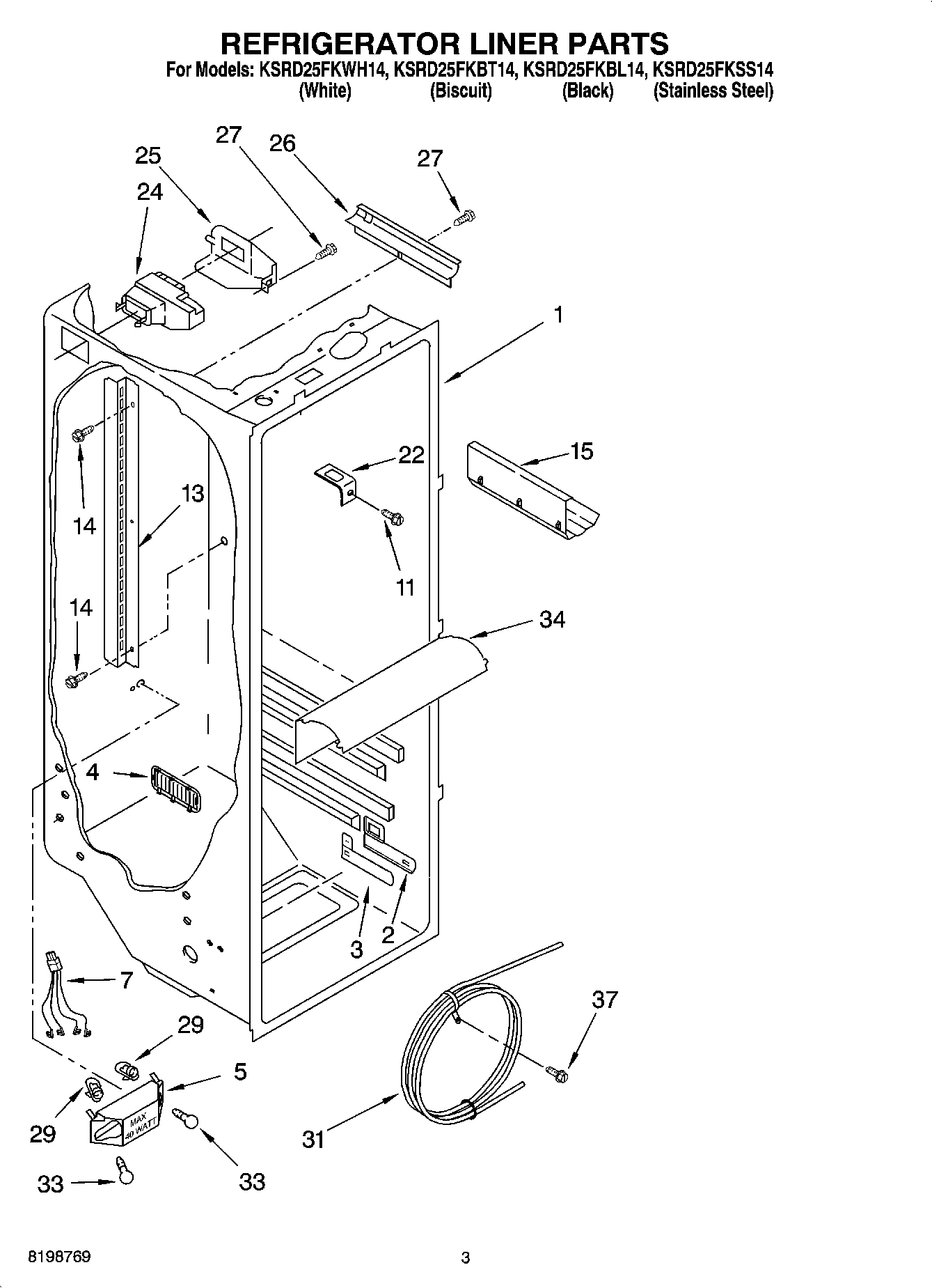 02 - REFRIGERATOR LINER PARTS