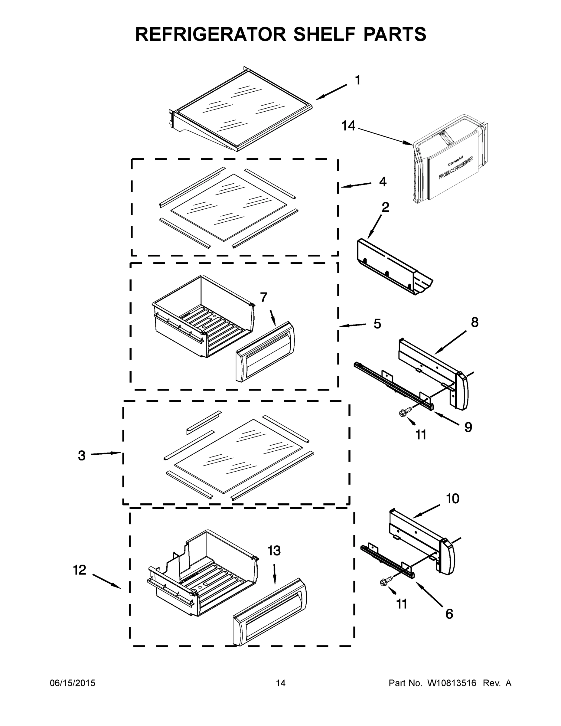 08 - REFRIGERATOR SHELF PARTS