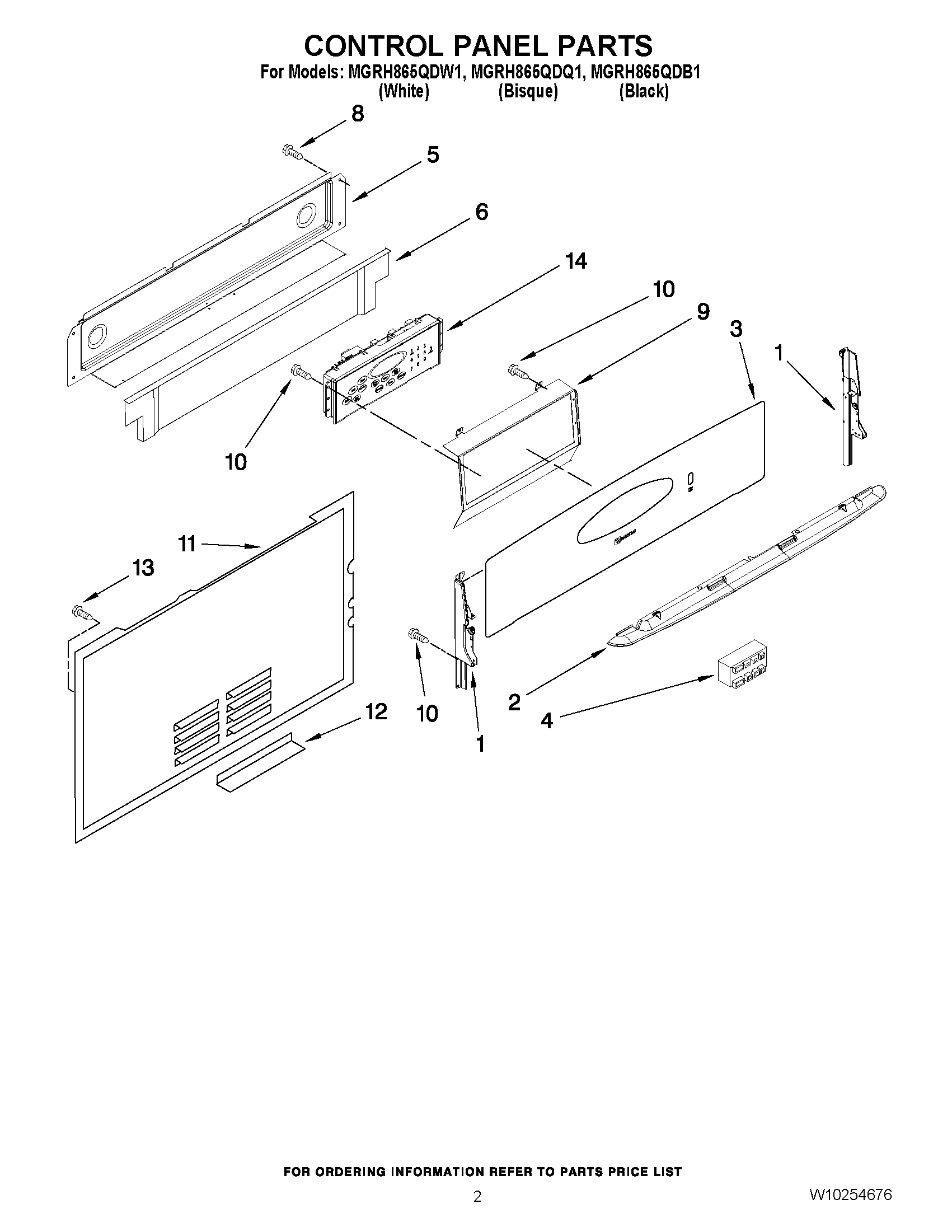 02 - CONTROL PANEL PARTS