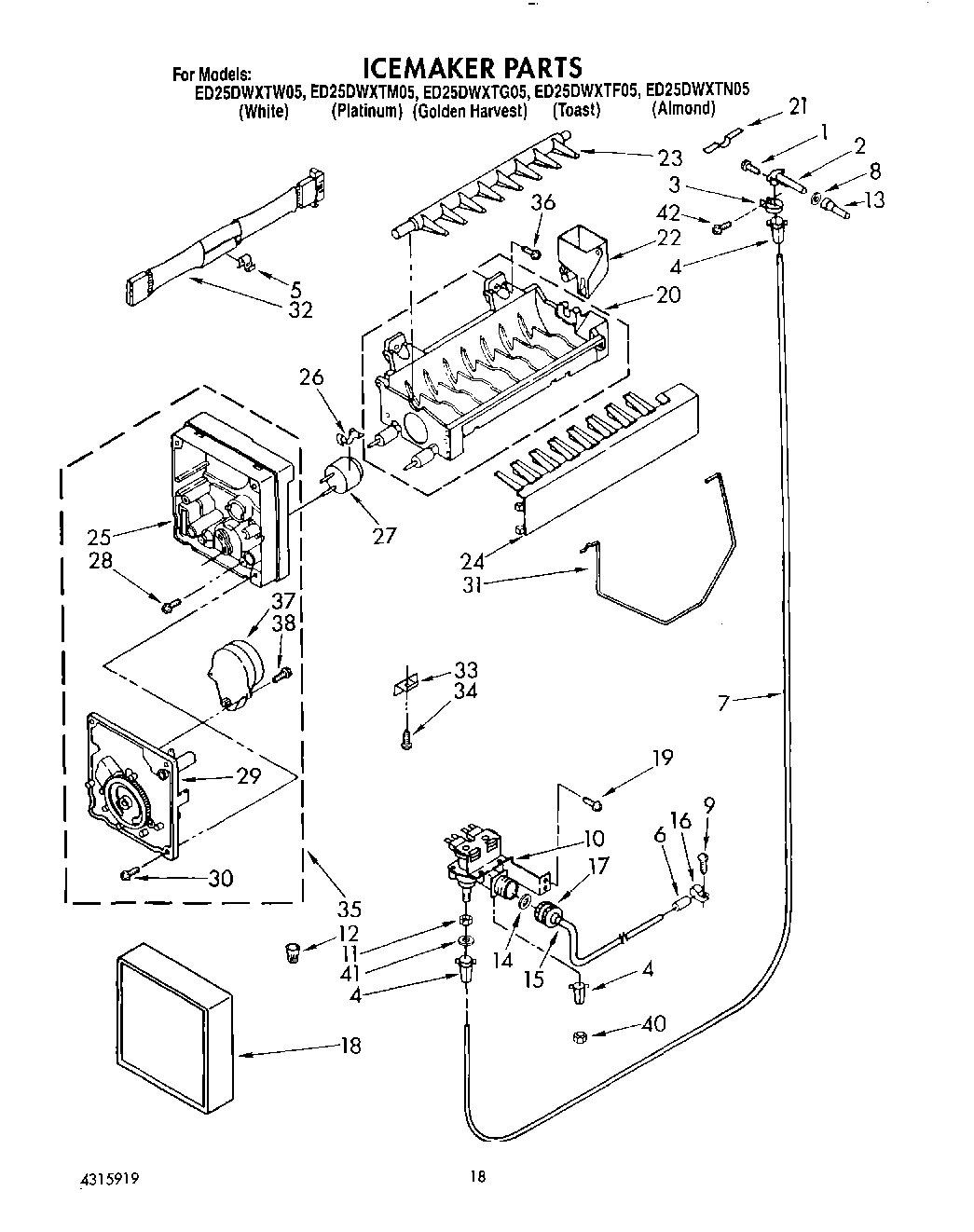 13 - ICEMAKER, LIT/OPTIONAL