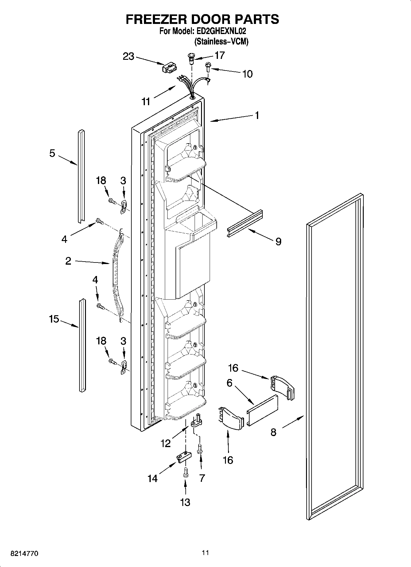 07 - FREEZER DOOR PARTS