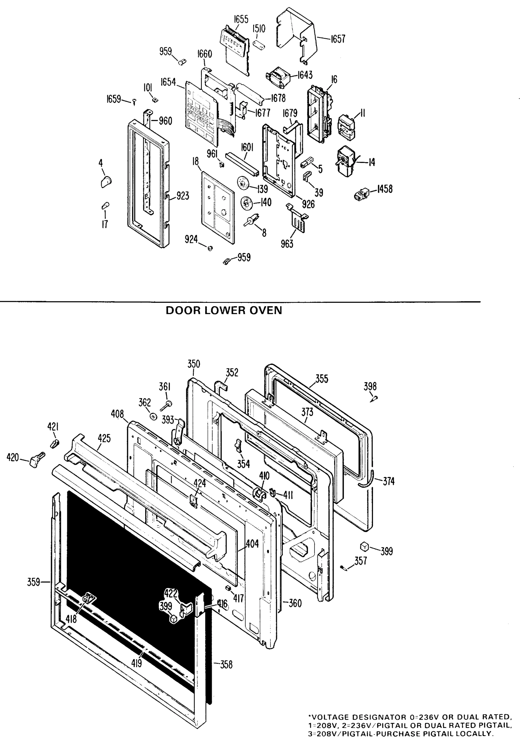 DOOR LOWER OVEN