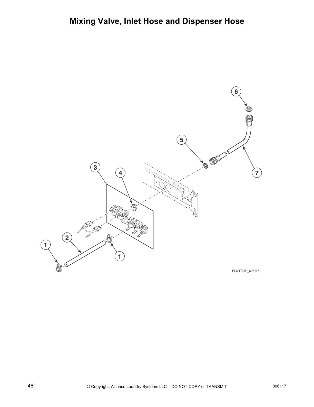 Mixing Valve, Inlet Hose and Dispenser Hose