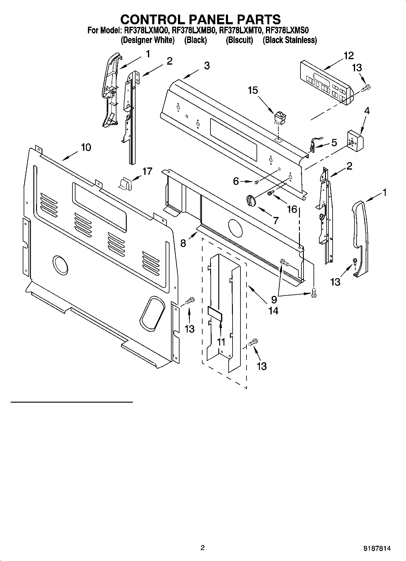 02 - CONTROL PANEL PARTS