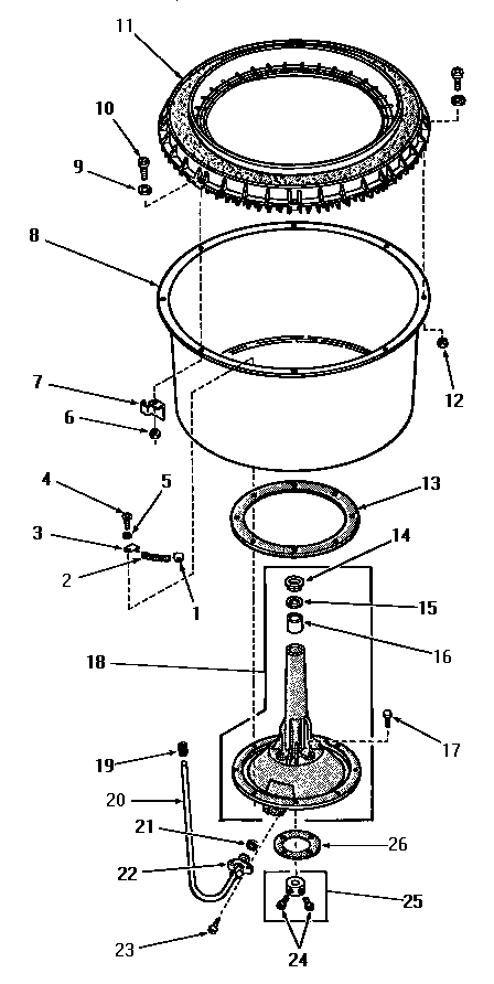 02 - AGITATOR POST AND SPIN TUB
