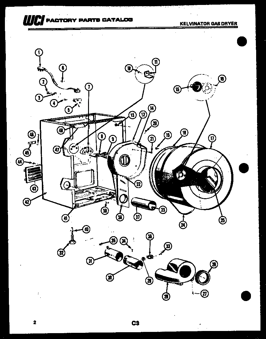 02 - CABINET, DRUM AND BLOWER HOUSING