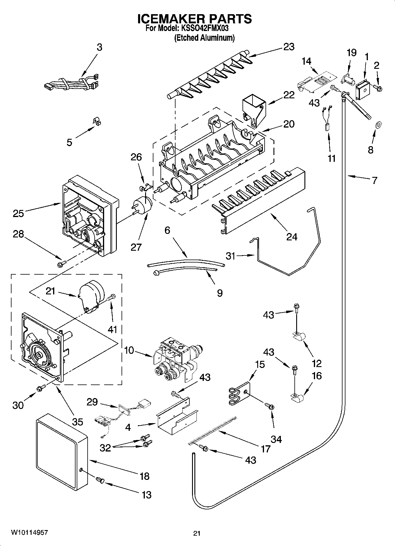 13 - ICEMAKER PARTS
