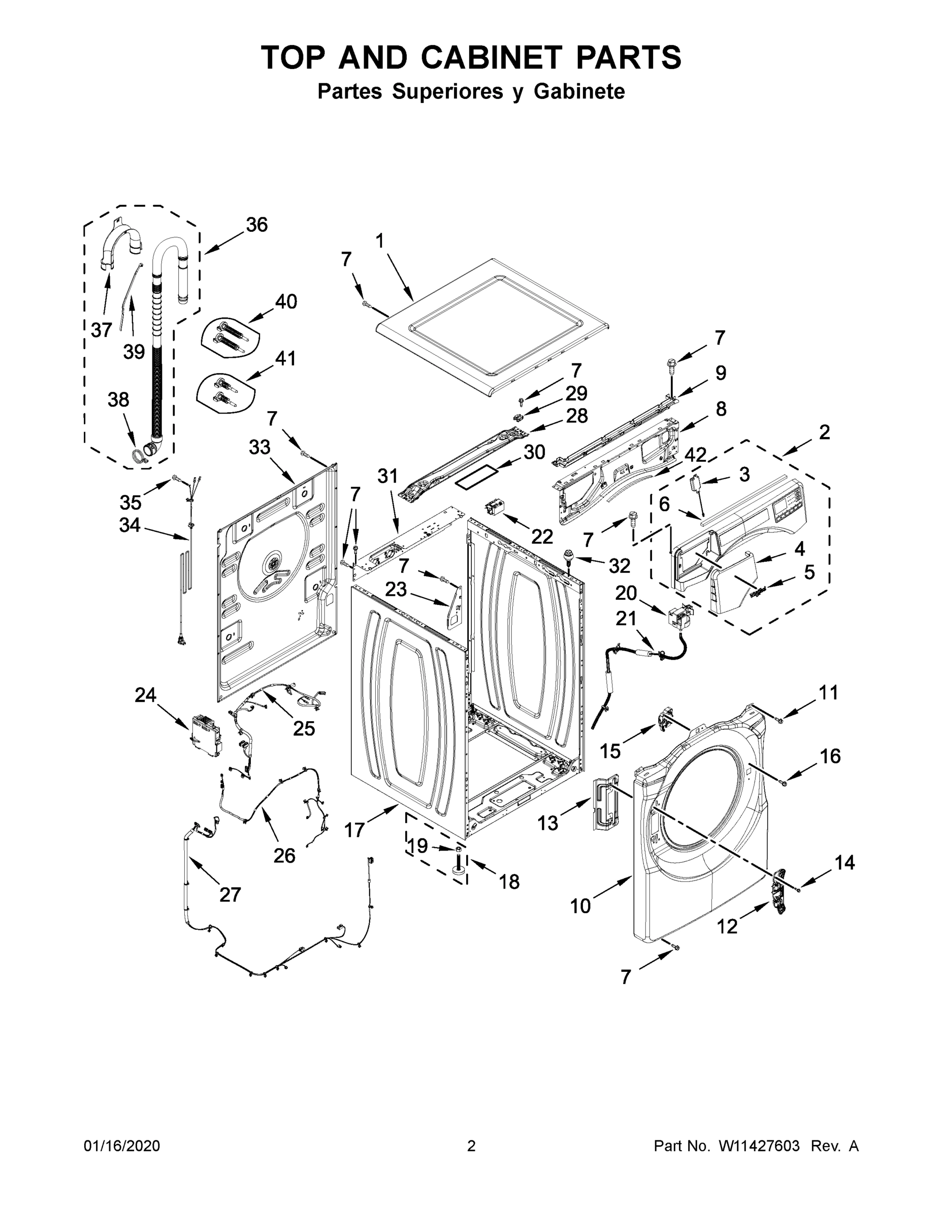 02 - TOP AND CABINET PARTS