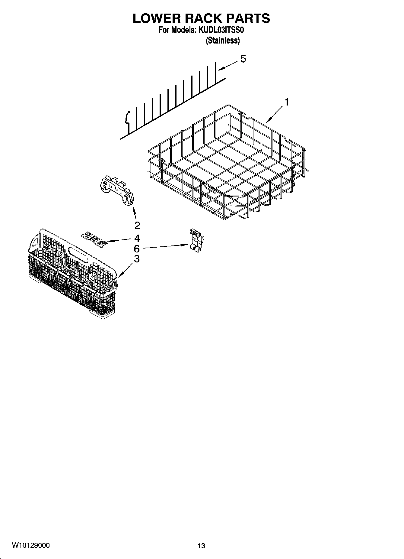 11 - LOWER RACK PARTS, OPTIONAL PARTS (NOT INCLUDED)