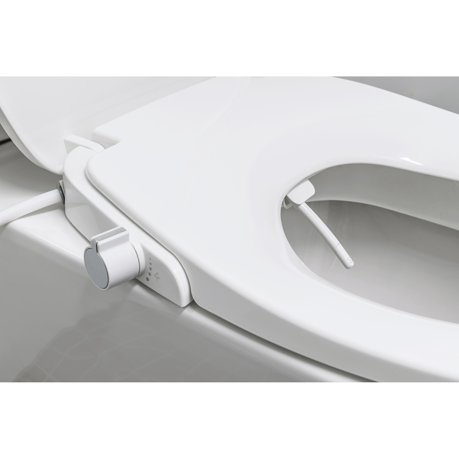 evekare Night glow toilet seat Plastic White Elongated Soft Close