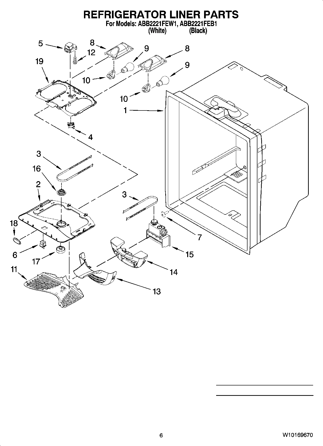 04 - REFRIGERATOR LINER PARTS
